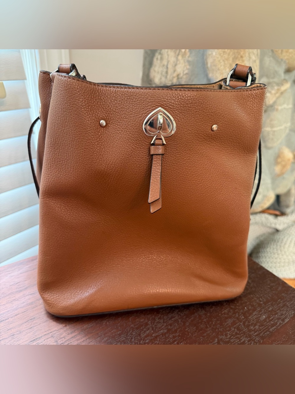Kate Spade Marti Small Bucket Bag Camel EUC